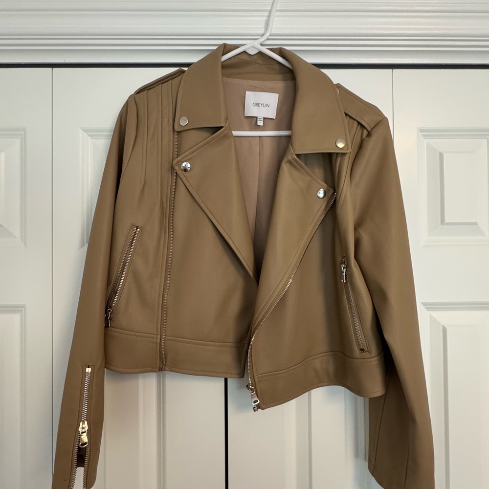 Greylin Vegan Leather Moto Jacket S